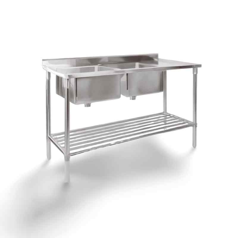 DOUBLE BOWL SINK WITH UNDERSHELF 1700 L