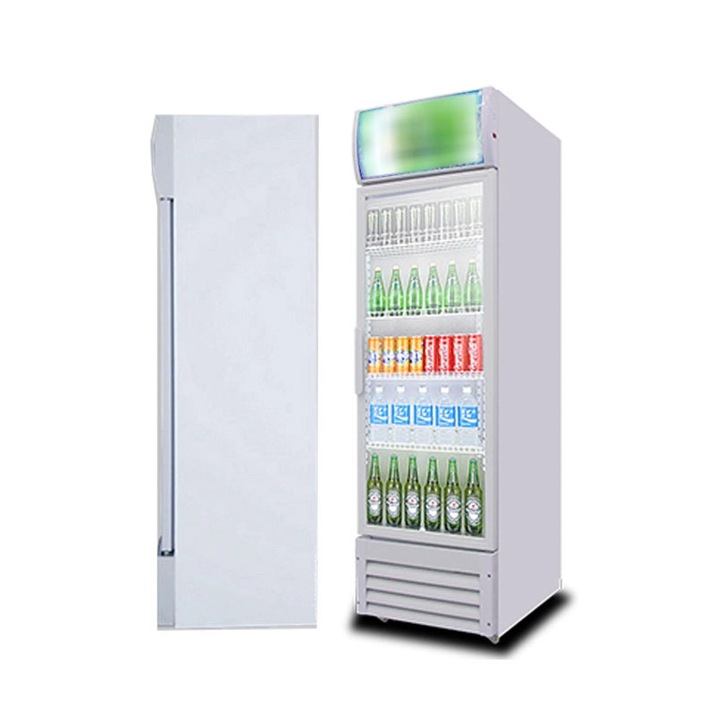 Direct Cooling Slim Bar Upright Cooler Widely Used Display Chiller Upright Freezer